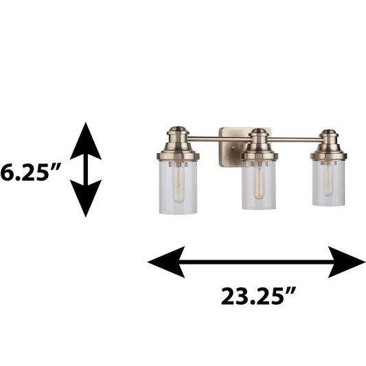 allen + roth Ivy 3-Light Vanity Light — Champagne