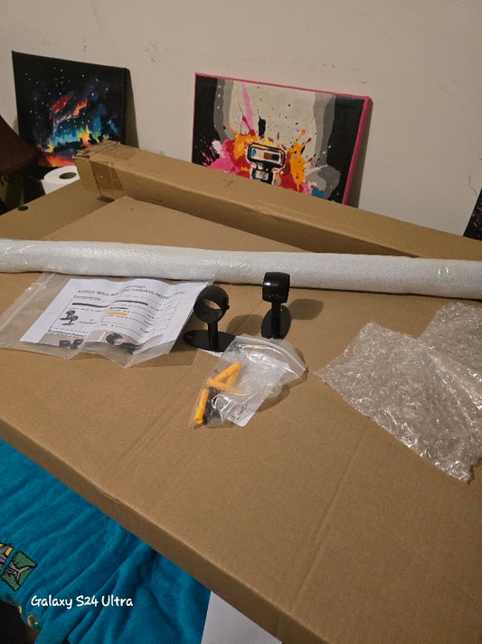 3ft Black Wall Mount Handrail Acrylic