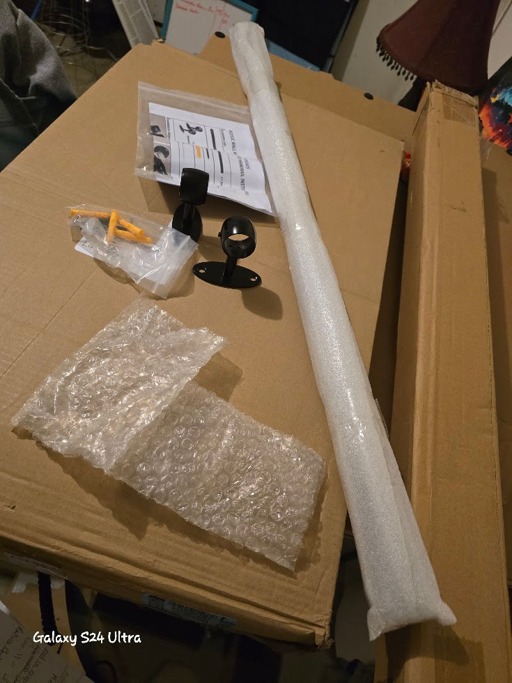 3ft Black Wall Mount Handrail Acrylic