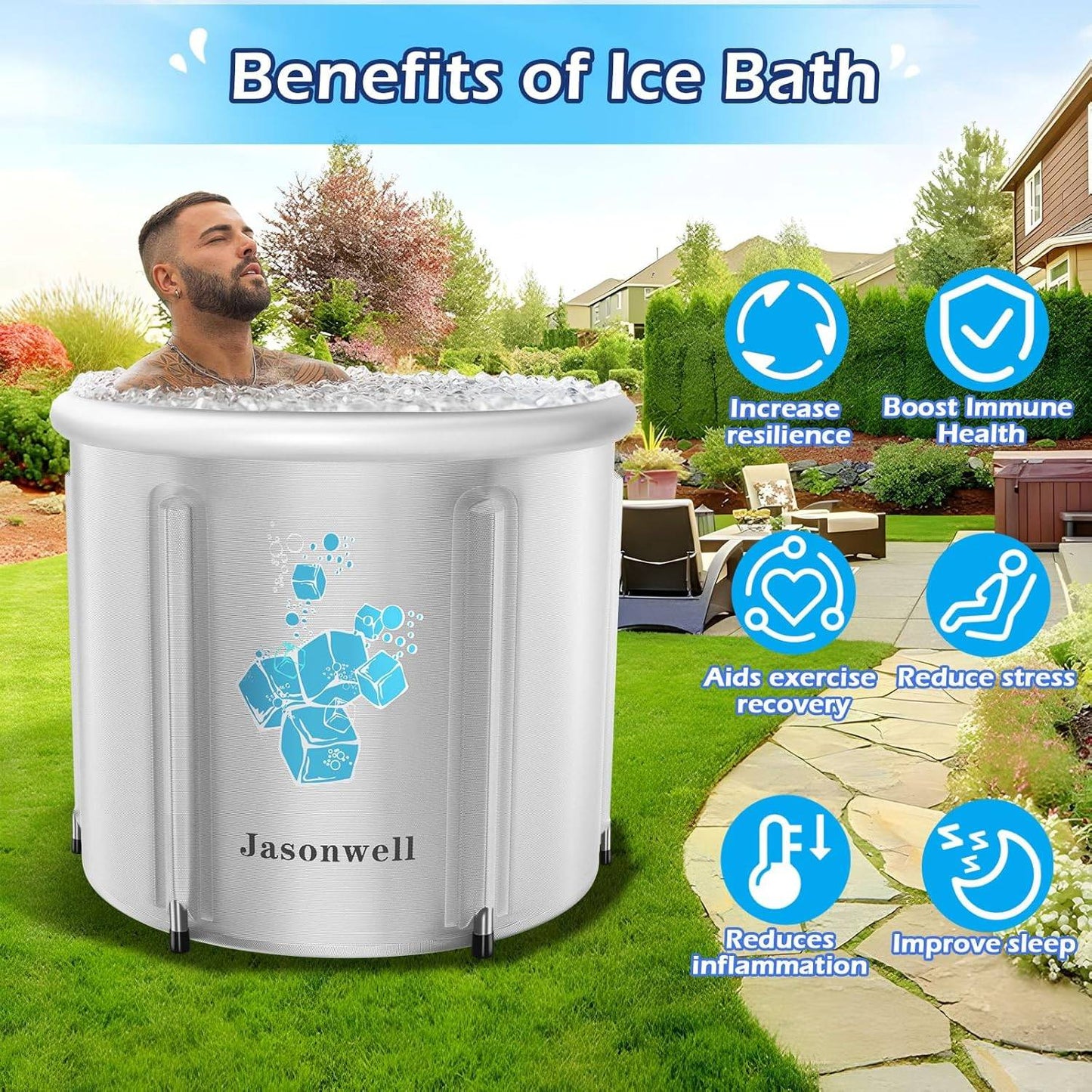 Jasonwell Ice Bath Tub for Athletes