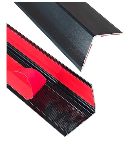 Corner guard showing red adhesive