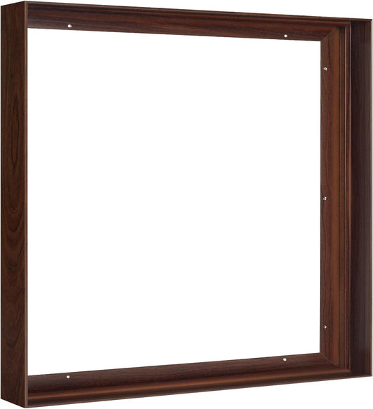 FOLKOR 30x30 cm walnut floating canvas frame for modern square artwork