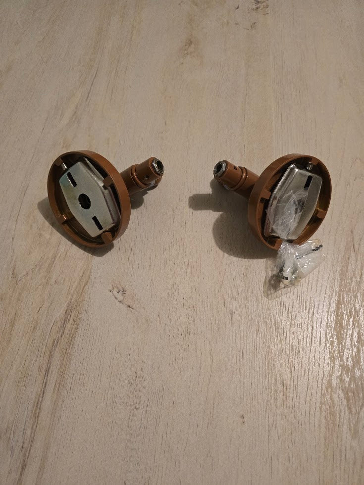 Brushed bronze hardware showing the wall mount kit for Allied Brass rectangle mirror