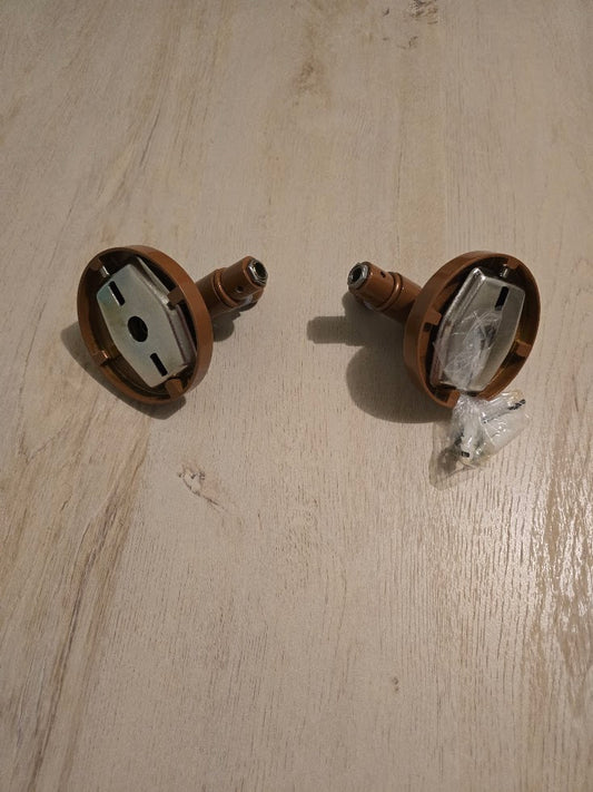 Brushed bronze hardware showing the wall mount kit for Allied Brass rectangle mirror