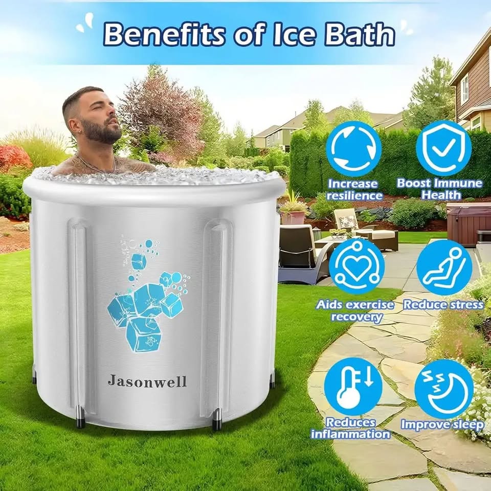 Jasonwell Portable Ice Bath Tub with Cover