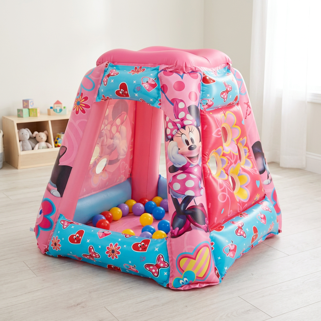 Minnie Mouse ball pit in a playroom