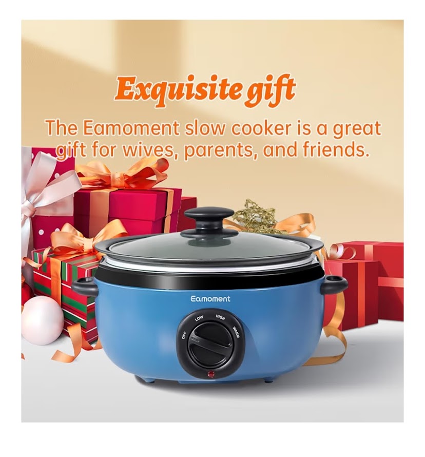 Eamoment 3.5-Quart Slow Cooker — Blue